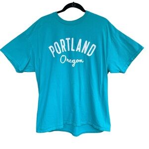 ⭐️2/$15 MV Sport T-Shirt Mens XL Embroidered Crew Neck Portland Oregon Spell Out